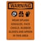 Signmission OSHA WARNING Sign, Wear Splash Goggles W/ Symbol, 24in X 18in Decal, 18" W, 24" H, Portrait OS-WS-D-1824-V-13736 - alternate 1